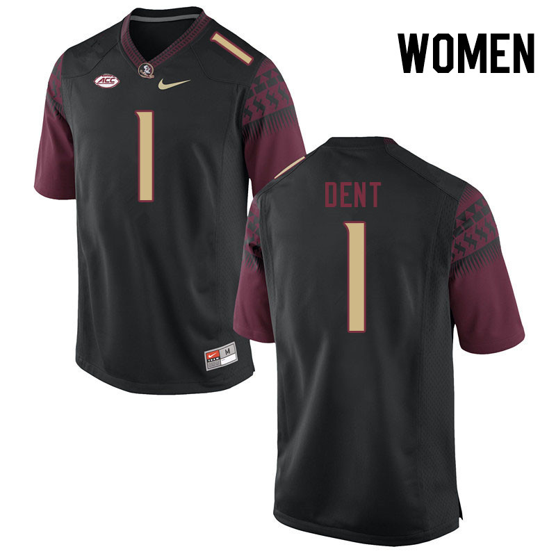 Women #1 Akeem Dent Florida State Seminoles College Football Jerseys Stitched-Black